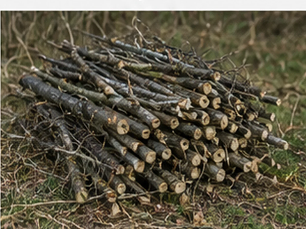 Cut Blackthorn poles and split firewood from UK hedgerow management.