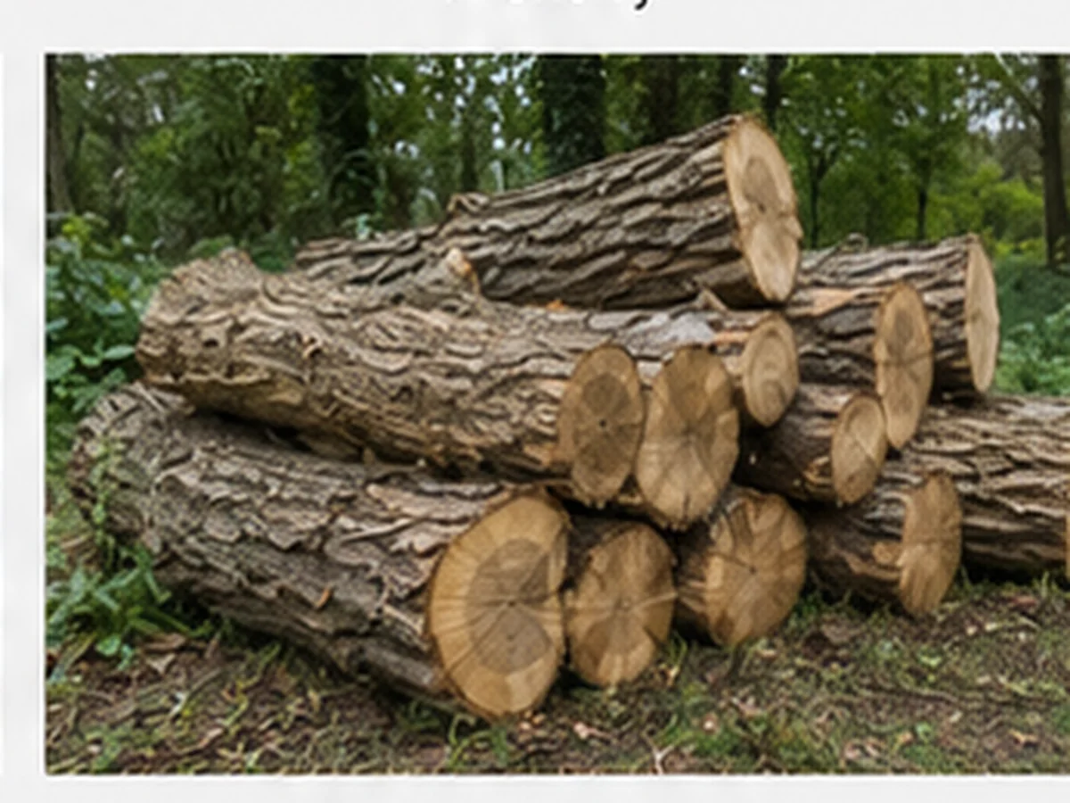 Sweet Chestnut coppice logs and split firewood.